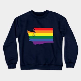 Washington state LGBT Pride Crewneck Sweatshirt